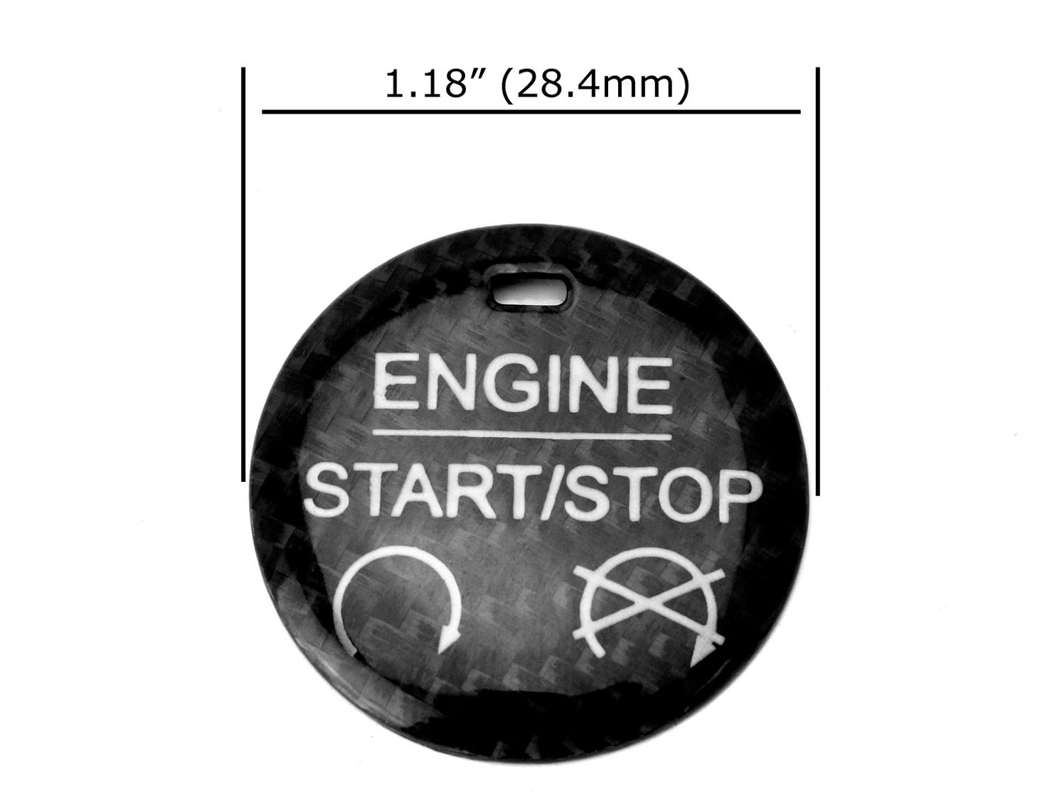 Black Keyless Engine Push Start Button Cover For 1522 Ford Mustang