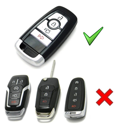Red TPU Key Fob Protective Case For 17-up Ford Edge Fusion, 18-up Mustang F-150