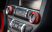 2pcs Red Stereo Audio Vol Control Switch Knob Ring Covers For 15-23 Ford Mustang