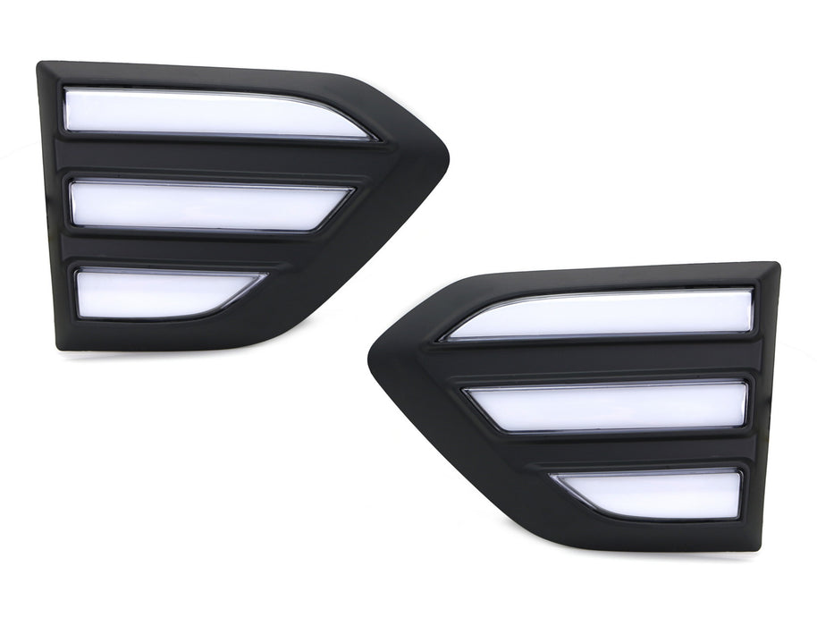 White/Amber Sequential LED Fender Grille Side Marker Light For 19-up ...