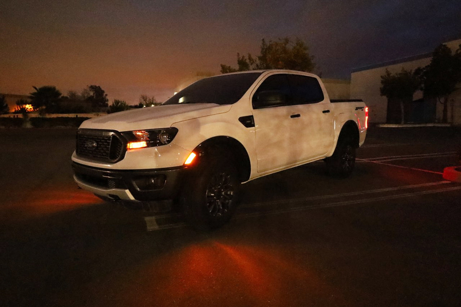 Full Amber LED Bumper Side Marker Lights For 19-up Ford Ranger ...