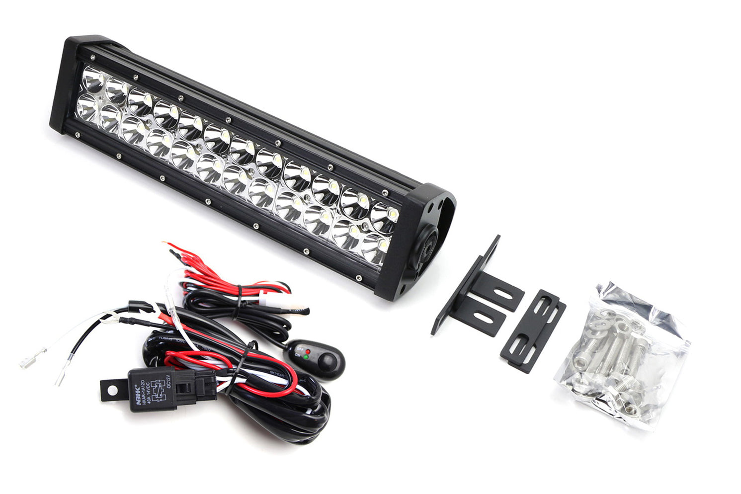 Invisible Behind OEM Grill Mount LED Light Bar Kit w/ Wiring For 1720