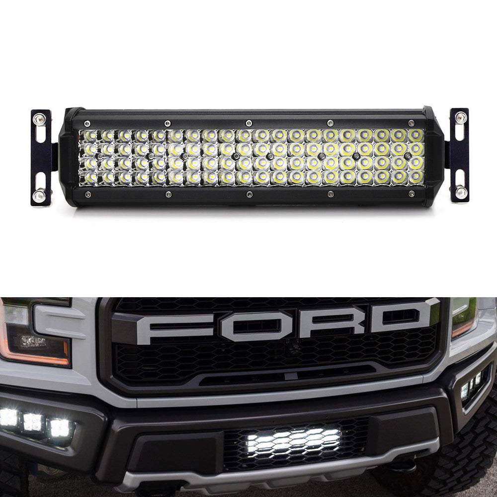 2017-2020 Ford Raptor Behind Lower Grille Mount 80-LED Light Bar Kit ...
