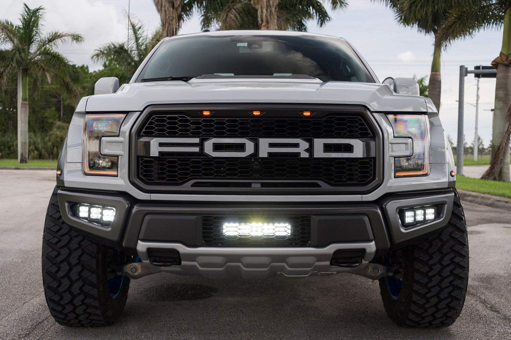 2017-2020 Ford Raptor Behind Lower Grille Mount 80-LED Light Bar Kit ...