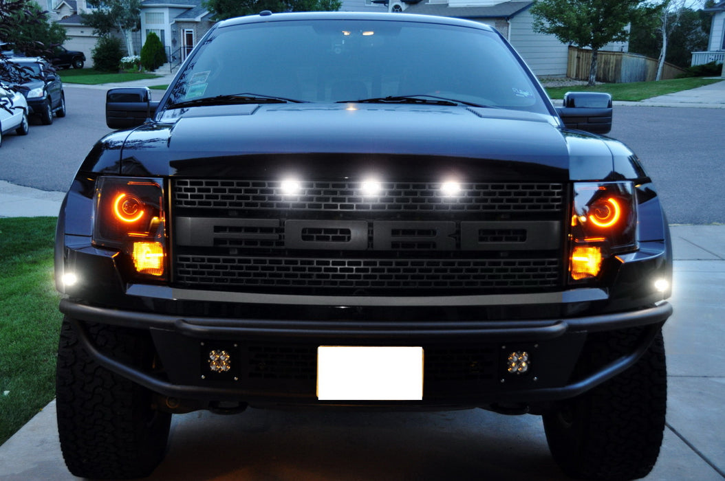 Mutes Raptor Smoke Lens 12-SMD White LED Bumper Fender Flare Sidemarker Lamps For F ...