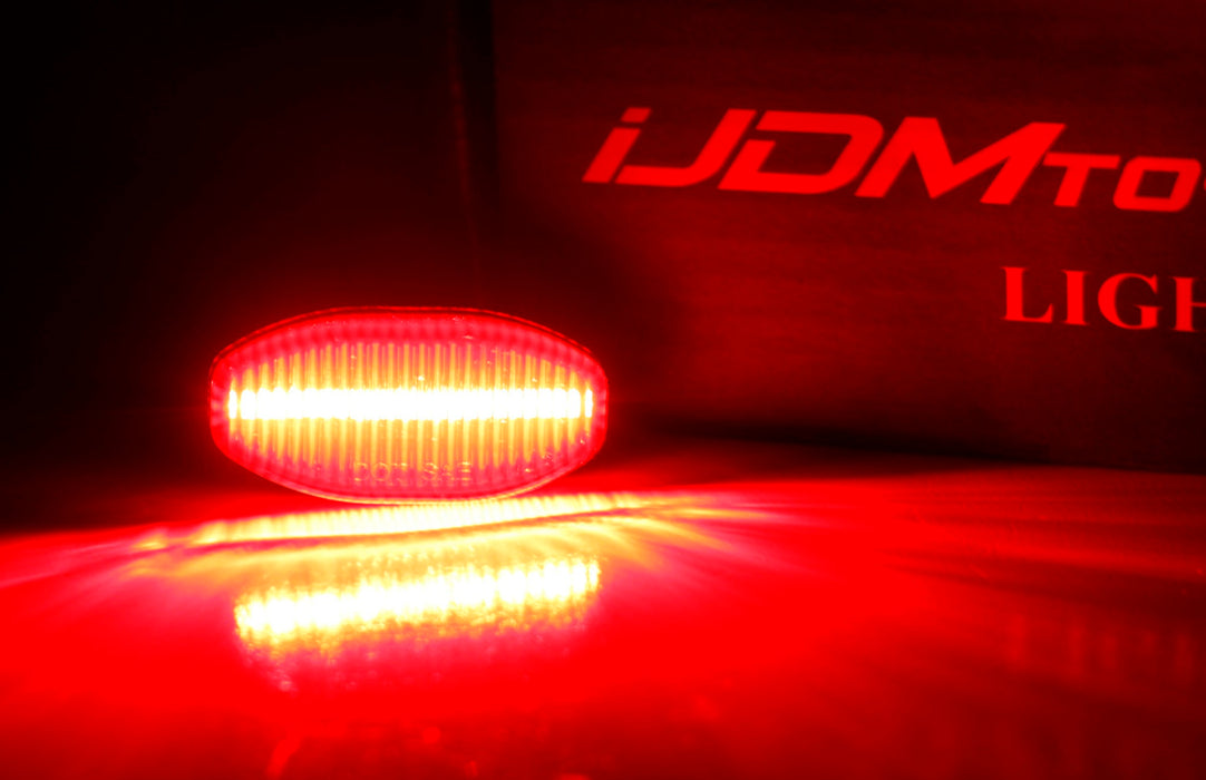 Smoke Lens 12-SMD Red LED Rear Bumper Tailgate Sidemarker Lights For Ford Raptor
