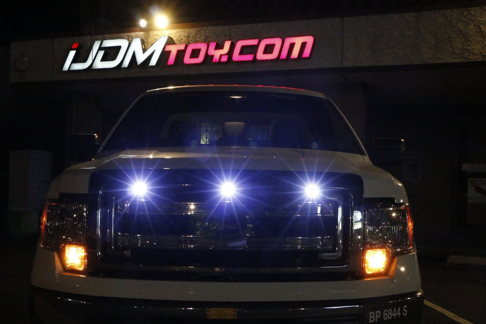 3pc Ford SVT Raptor Style LED White Grille Lighting Kit, Universal Fit ...