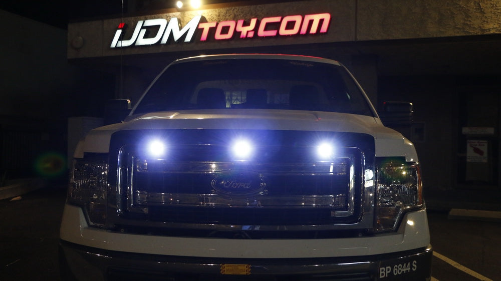3pc Ford SVT Raptor Style LED White Grille Lighting Kit, Universal Fit ...