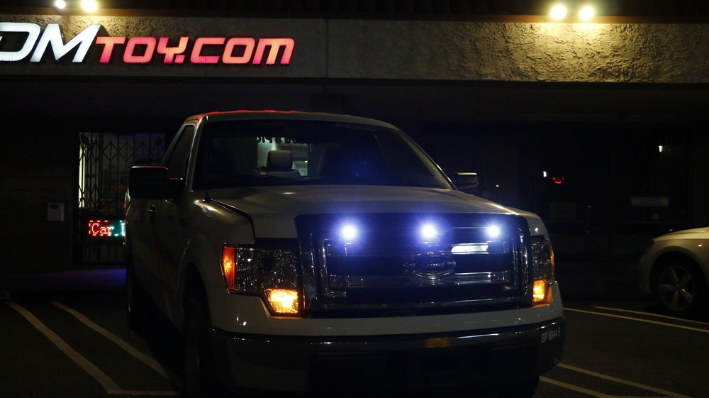 3pc Ford SVT Raptor Style LED White Grille Lighting Kit, Universal Fit ...