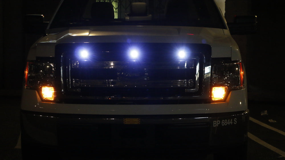 3pc Ford SVT Raptor Style LED White Grille Lighting Kit, Universal Fit ...