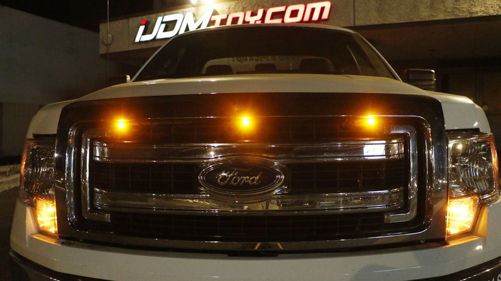 3pc Ford SVT Raptor Style LED Amber Grille Lighting Kit, Universal Fit ...