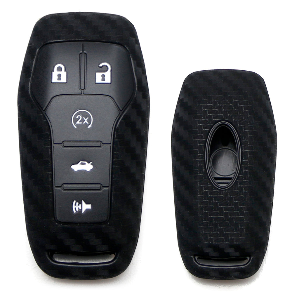 POSAID Key Fob Cover For Ford Mustang, Explorer, Focus, Taurus & Lincoln - TPU Case, Blue, No Signal Interference