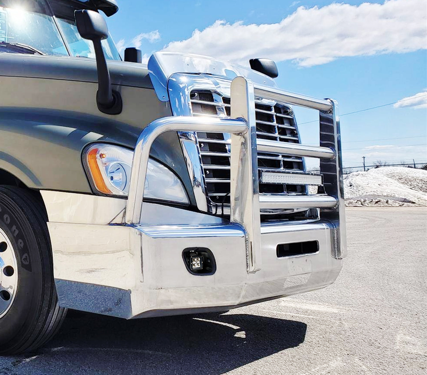 200817 Freightliner Cascadia LED Pod Fog Light Kit w/Brackets, Wiring