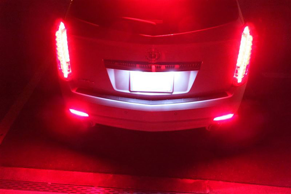 Red Lens 40-SMD Full LED Rear Bumper Reflector Light Kit For 08-13 Cadillac CTS