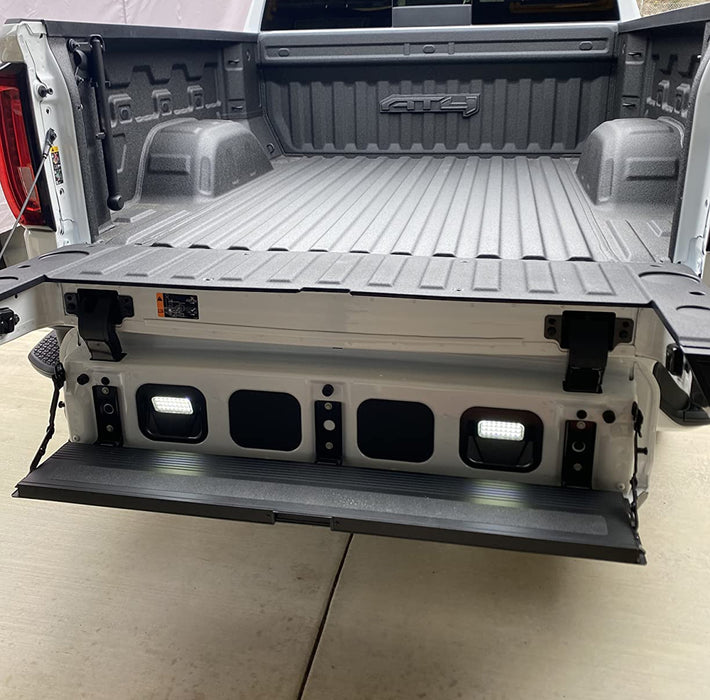 White GM Truck Bed MultiPro Tailgate Step LED Light Kit For 19+ Sierra —  iJDMTOY.com