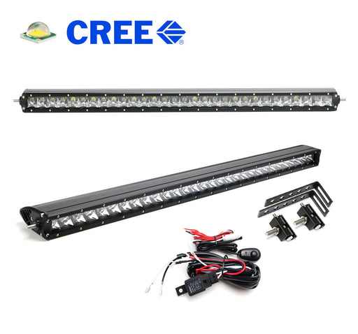 150W 30" CREE LED Light Bar w/Behind Grille Bracket, Wiring For 14-18 GMC Sierra