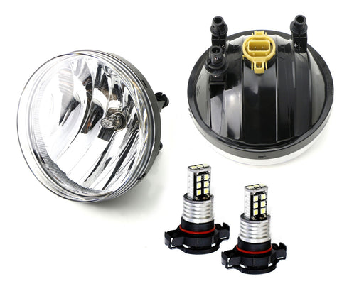 OEM-Spec Clear Lens Fog Light Kit w/ White 15-SMD LED Bulbs For 07-13 GMC Sierra