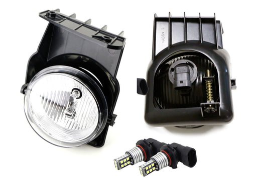OEM-Spec Clear Lens Fog Light Kit w/ White 15-SMD LED Bulbs For 03-06 GMC Sierra