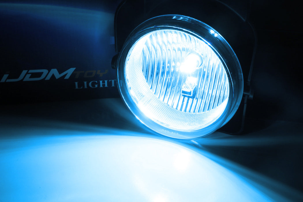 OEM-Spec Clear Lens Fog Lights w/ Ice Blue 15-SMD LED Bulbs For 03-06 GMC Sierra