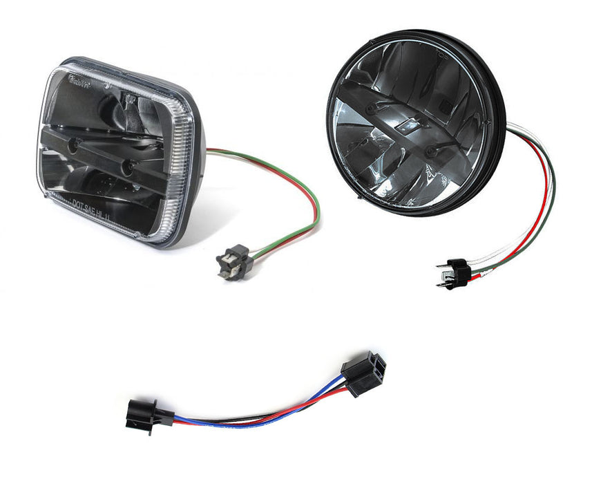 7" LED Headlights Wirings Conversion Adapters For Truck-Lite 96630, JW Speaker