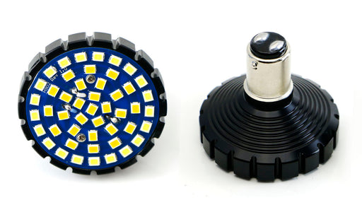 2" White/Amber Switchback LED Front Turn Signal Light Bulbs For Harley Davidson