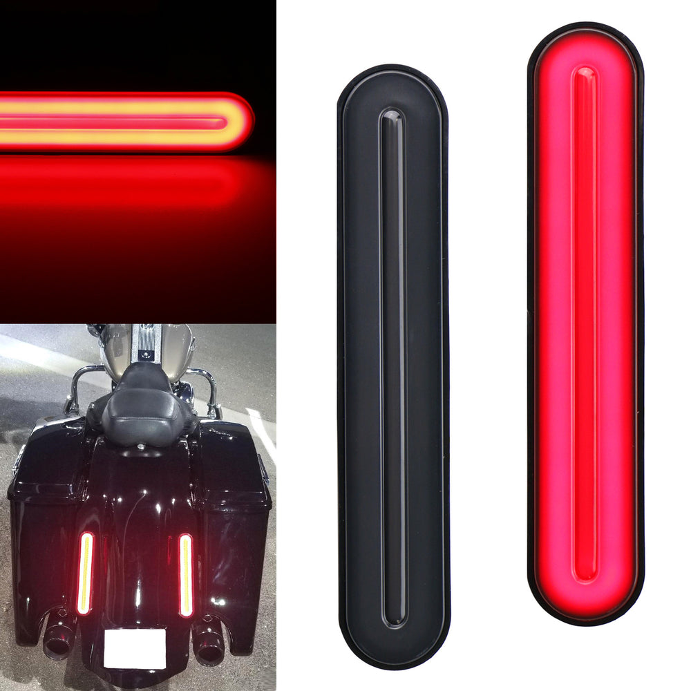Dual Rear Fender/Bagger Vertical Mount LED Rod Light Kit For Harley ...