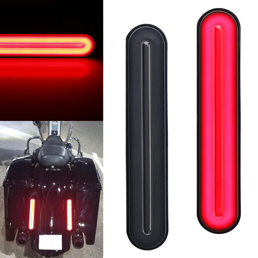 Dual Rear Fender/Bagger Vertical Mount LED Rod Light Kit For Harley Davidson