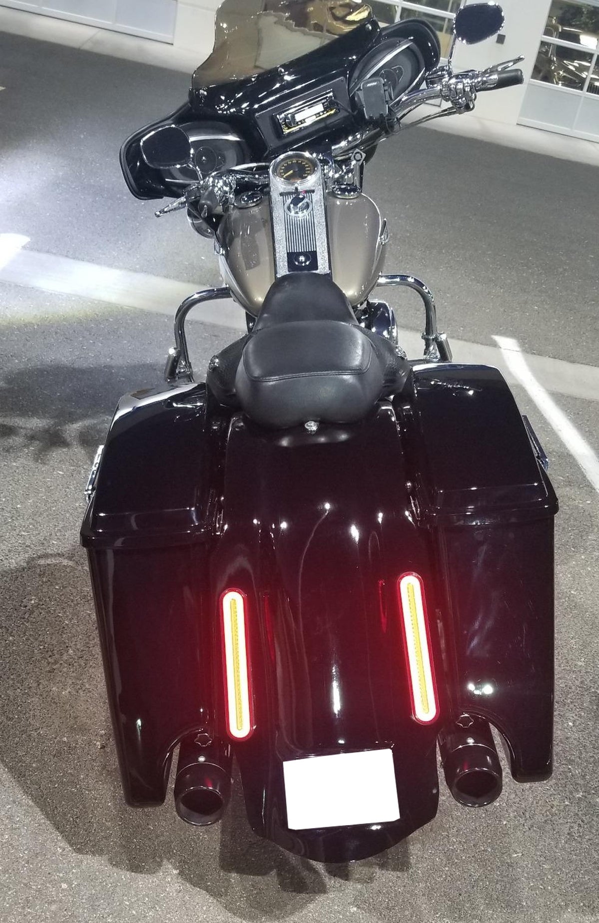 Dual Rear Fender/Bagger Vertical Mount LED Rod Light Kit For Harley ...