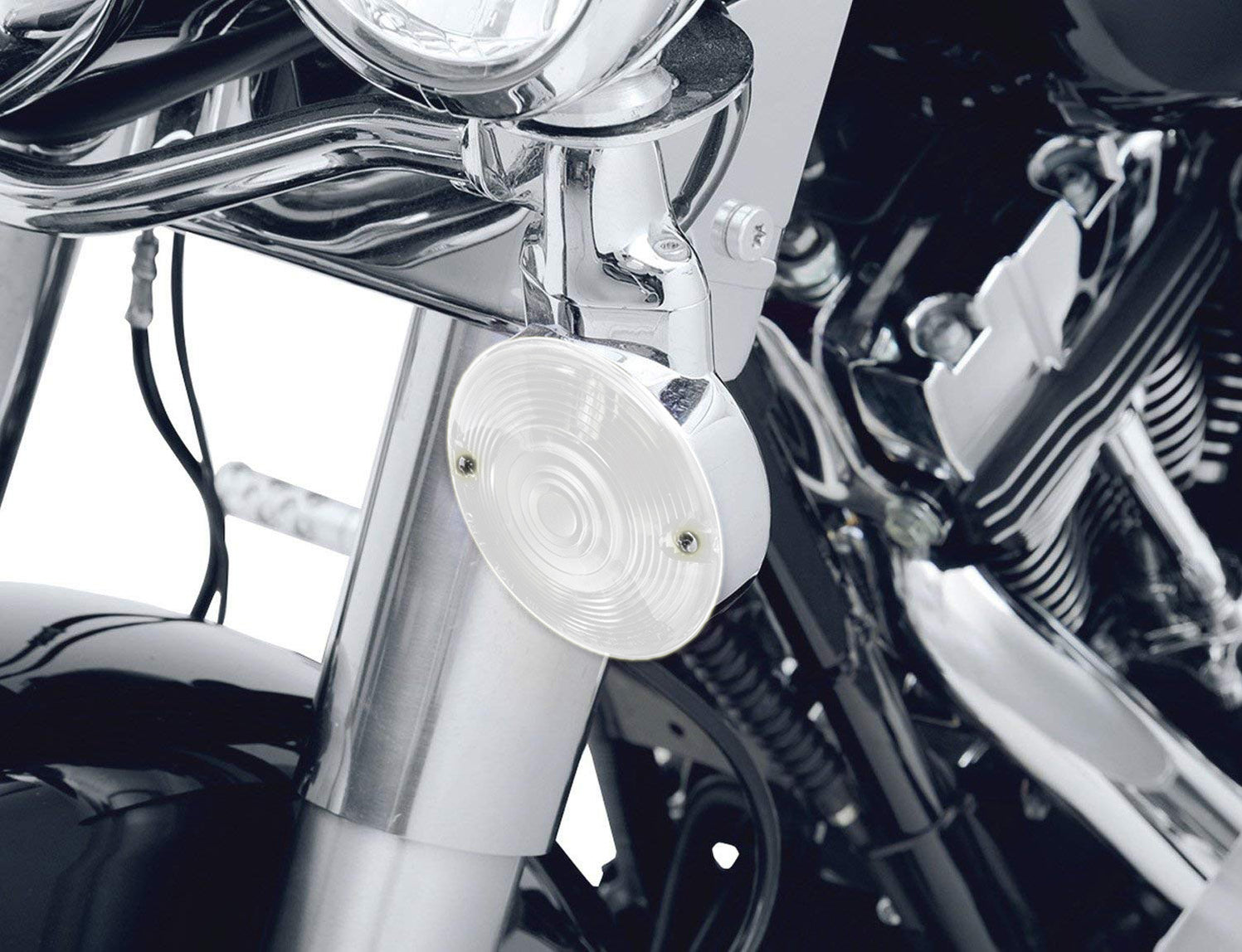 Clear Lens Turn Signal Light Flat Lens Covers For Harley Davidson Moto