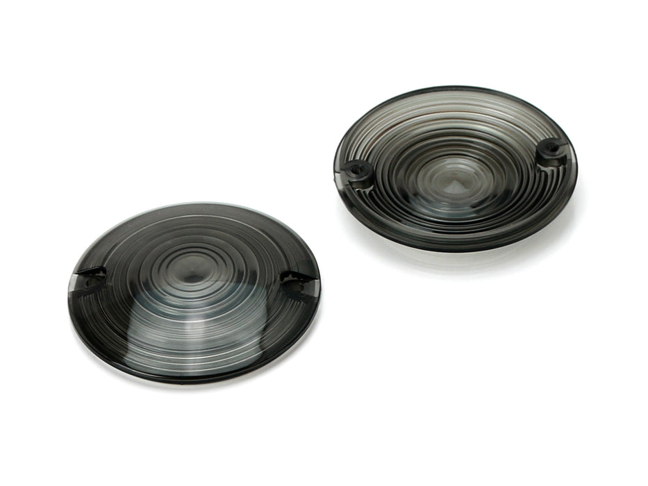 Sodamor Smoked Lens Turn Signal Covers – 4-Pack, 3.2" Diameter, Fits Harley & Most Cruisers