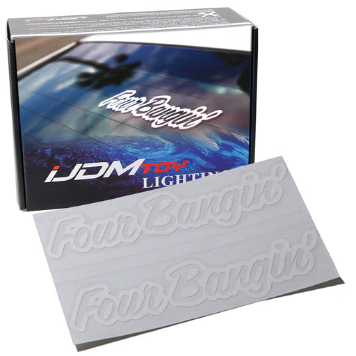 (2) 5" Four Bangin! JDM Cool Car Bumper/Windshield/Spoiler Die-Cut Decal Sticker