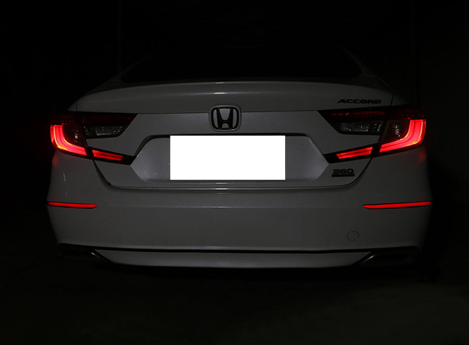 Used Smoked Full LED Bumper Reflector Tail & Brake Lights For 18-up Honda Accord
