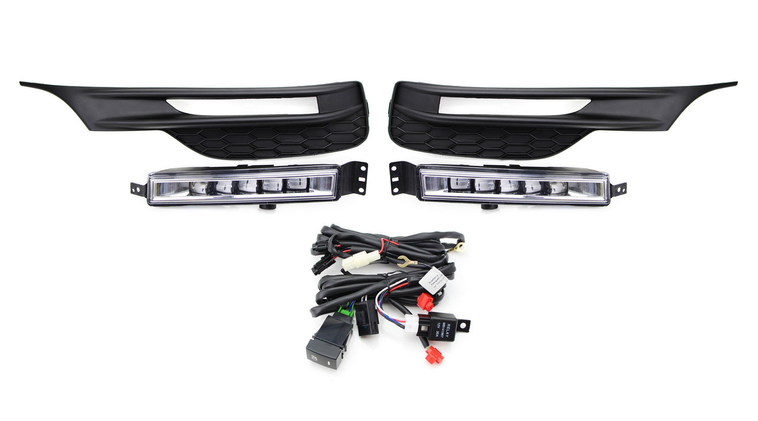 Chrome Fog Light Kit With Bezel & Wiring Harness – H11 Halogen – Fits 2016-2017 Nissan Sentra 2 thumbnail image
