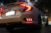 JDM Fluid Style Red LED Rear Bumper Reflector Rear Fog For 16-21 Honda Civic 4DR