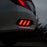 JDM Fluid Style Red LED Rear Bumper Reflector Rear Fog For 16-21 Honda Civic 4DR