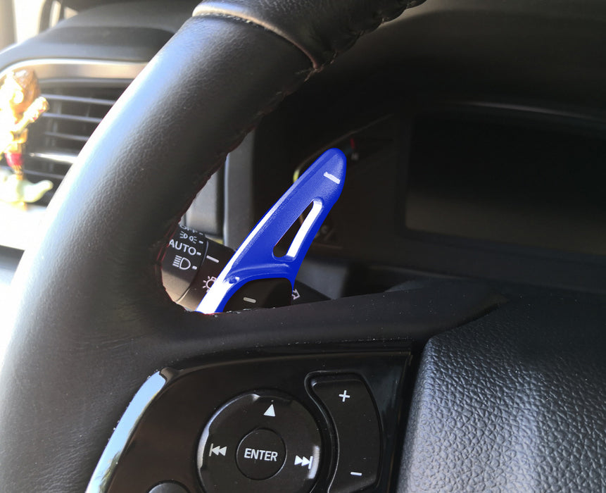 Blue Large Steering Wheel Paddle Shifter Extension For Honda HRV Vezel, FIT JAZZ