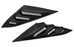 Black Racing Style Rear Side Window Scoop Air Vent/Louver For 16-21 Civic Sedan