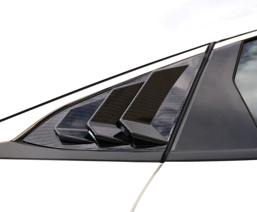 Carbon Fiber Racing Rear Side Window Scoop Air Vent/Louver For 16-21 Civic Sedan