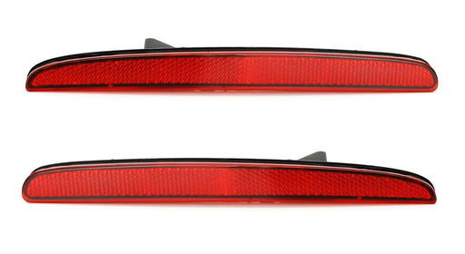 OEM-Spec Red Lens Rear Bumper Reflectors For 17-21 Civic Hatchback, SI Sedan