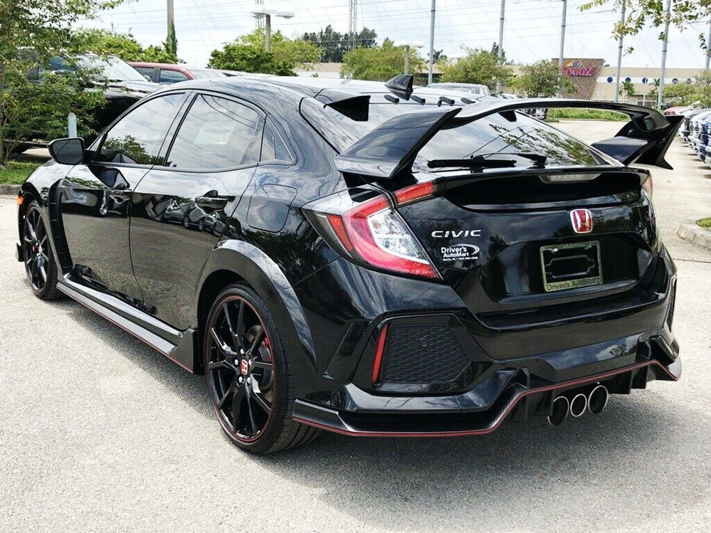 Red Hatchbacks Rear OEM-Spec Red Lens Rear Bumper Reflectors For 17-21 Civic Hatchback, SI ...