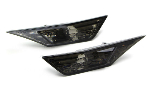 Left/Right JDM Smoked Side Marker Light Lens For 16-21 Honda Civic Sedan/Coupe