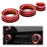3pcs Sports Red AC Climate Control Switch Knob Ring Covers For 17-22 Honda CR-V