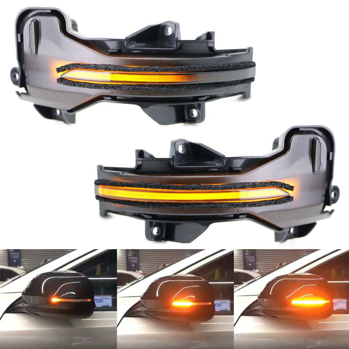 Smoke Lens Sequential Flash LED Side Mirror Turn Signal For Honda Acco ...