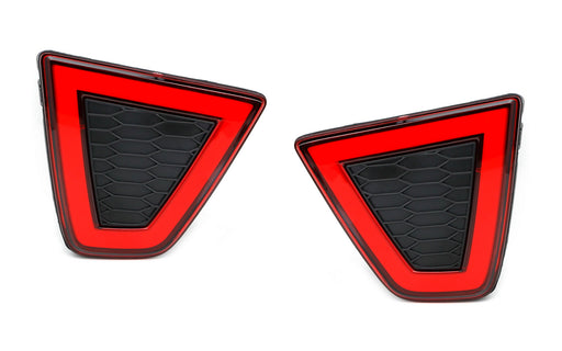 Red Lens JDM LED Rear Bumper Reflector Light Assy For 15-17 Pre-LCI Honda FIT