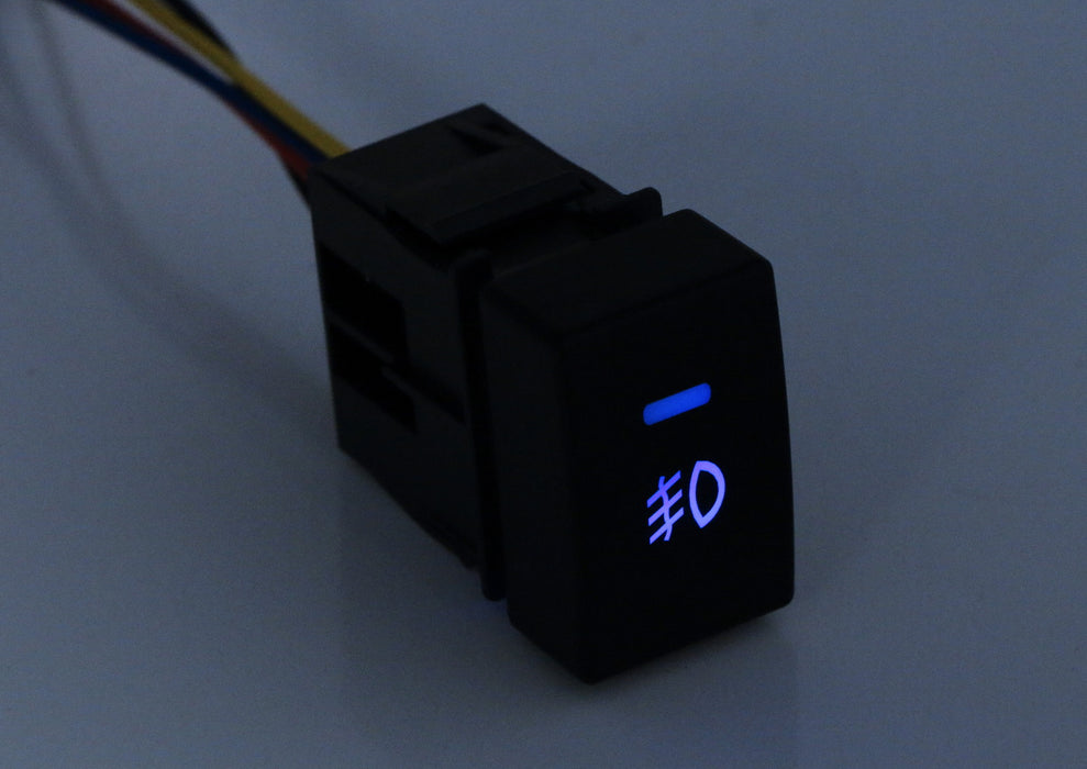 Factory Style 4-Pole 12V Push Button Switch With LED Backlight - IJDMTOY (30x23mm)