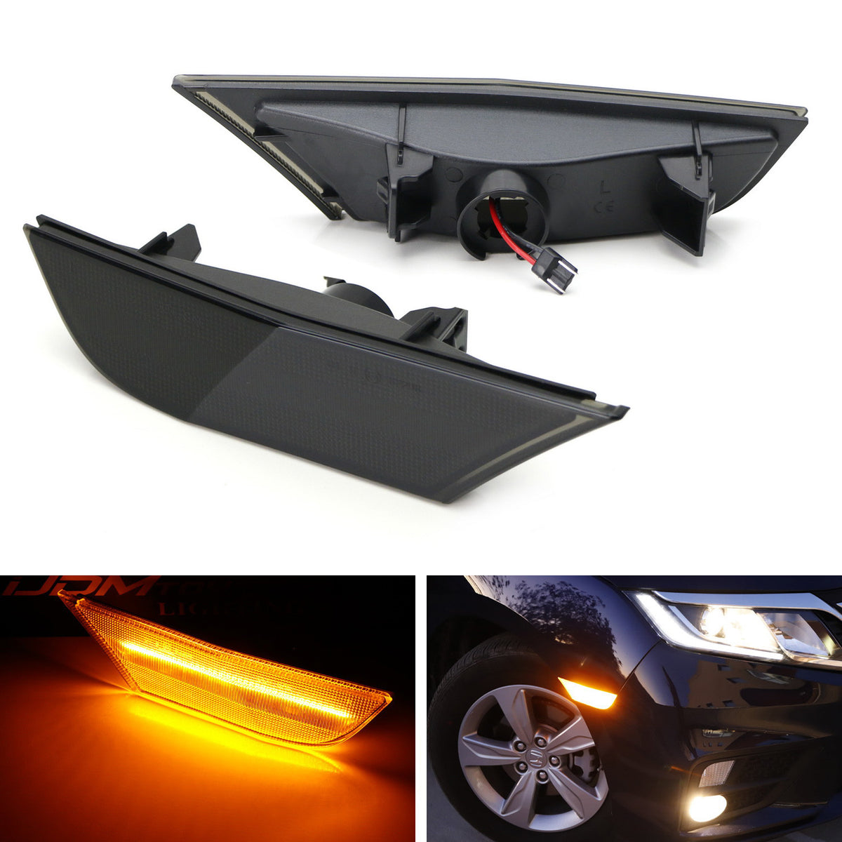 NSLUMO LED Zijmarkeringslamp Rook Lens Richtingaanwijzer Lamp W/LED Lamp compatibel met 2016-2021 Hon.da Civic Sedan Coupe Hatchback NSLUMO LED Zijmarkeringslamp Rook Lens Richtingaanwijzer Lamp W/LED Lamp compatibel met 2016-2021 Hon.da Civic Sedan Coupe Hatchback