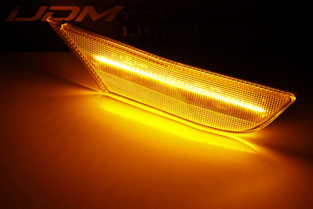 Clear Lens Full Amber LED Bumper Side Marker Lights For 2018-up Honda Odyssey