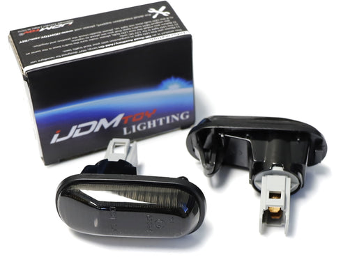 JDM-Spec Dark Smoked Side Marker Lights w/ 2825 Bulbs, Sockets For Honda S2000