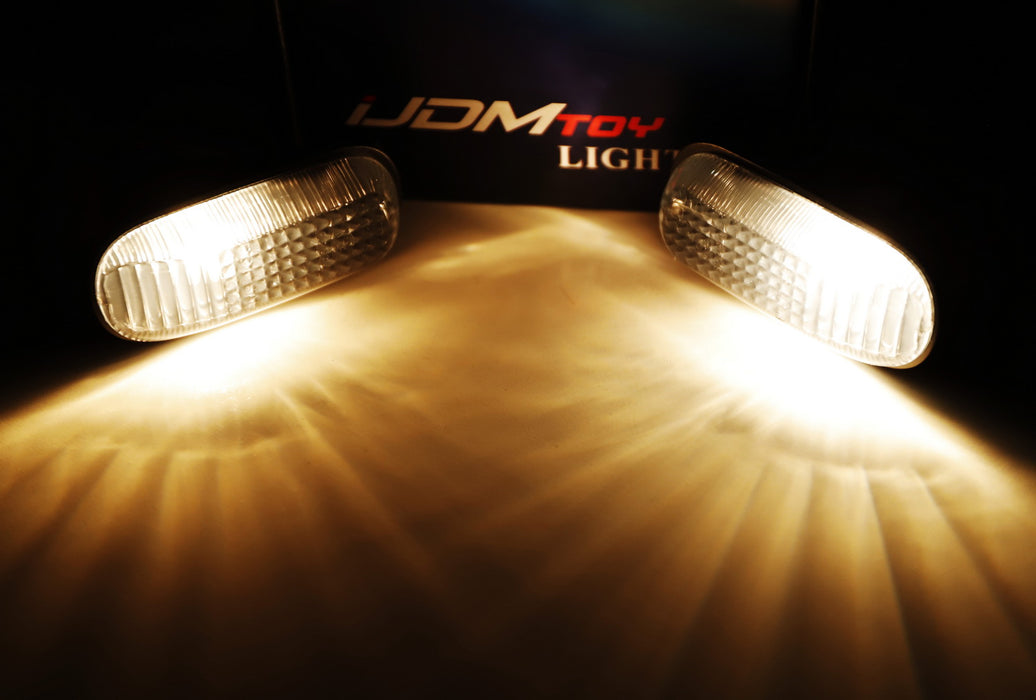 JDM-Spec Dark Smoked Side Marker Lights w/ 2825 Bulbs, Sockets For Honda S2000