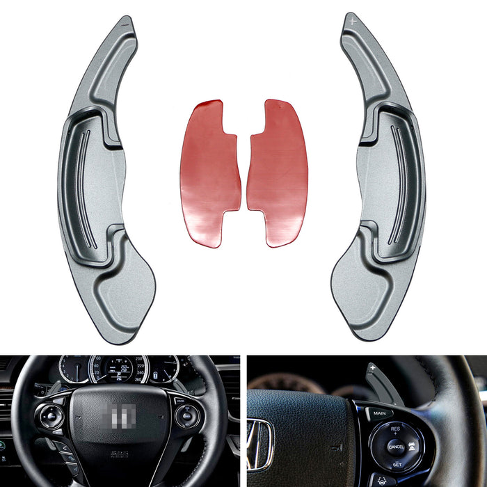 Grey Aluminum Steering Wheel Paddle Shifter Extension For Honda Accord ...
